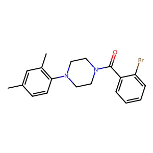 1-(2-bromobenzoyl)-4-(2,4-dimethylphenyl)piperazine structure