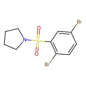 1-(2,5-dibromophenyl)sulfonylpyrrolidine structure