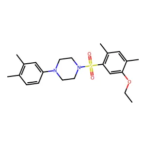 1-(3,4-dimethylphenyl)-4-(5-ethoxy-2,4-dimethylbenzenesulfonyl)piperazine structure
