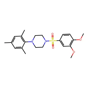 1-(3,4-dimethoxybenzenesulfonyl)-4-(2,4,6-trimethylphenyl)piperazine structure