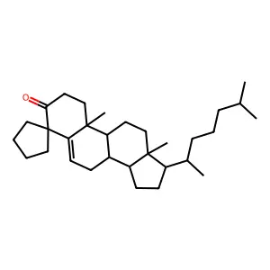 10,13-dimethyl-17-(6-methylheptan-2-yl)spiro[2,7,8,9,11,12,14,15,16,17-decahydro-1H-cyclopenta[a]phenanthrene-4,1'-cyclopentane]-3-one structure