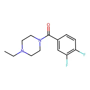 1-(3,4-difluorobenzoyl)-4-ethylpiperazine structure