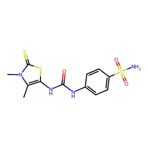 1-(3,4-dimethyl-2-sulfanylidene-1,3-thiazol-5-yl)-3-(4-sulfamoylphenyl)urea structure