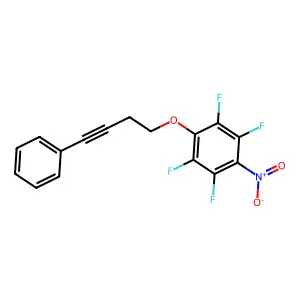 1,2,4,5-tetrafluoro-3-nitro-6-((4-phenylbut-3-yn-1-yl)oxy)benzene structure