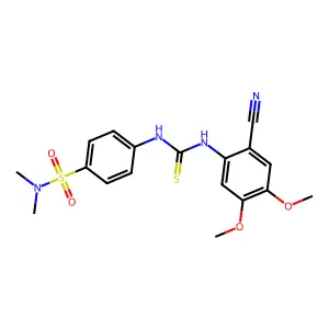 1-(2-cyano-4,5-dimethoxyphenyl)-3-[4-(dimethylsulfamoyl)phenyl]thiourea structure