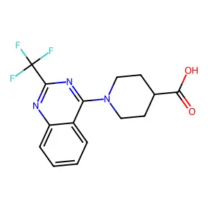 1-[2-(trifluoromethyl)quinazolin-4-yl]piperidine-4-carboxylic Acid structure