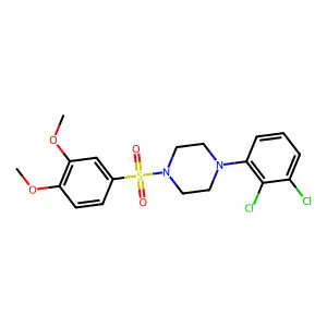 1-(2,3-dichlorophenyl)-4-[(3,4-dimethoxyphenyl)sulfonyl]piperazine structure