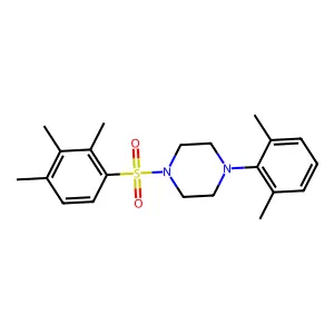 1-(2,6-dimethylphenyl)-4-(2,3,4-trimethylbenzenesulfonyl)piperazine structure