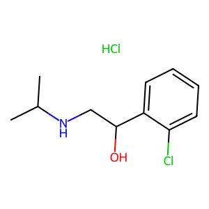 1-(2-chlorophenyl)-2-(propan-2-ylamino)ethanol;hydrochloride structure