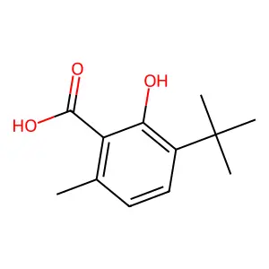 3-tert-butyl-6-methylsalicylic acid structure