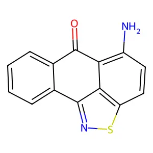 10-amino-14-thia-15-azatetracyclo[7.6.1.02,7.013,16]hexadeca-1(15),2,4,6,9,11,13(16)-heptaen-8-one structure