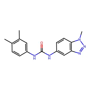 1-(3,4-dimethylphenyl)-3-(1-methyl-1H-benzotriazol-5-yl)urea structure
