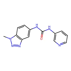 1-(1-methyl-1H-benzotriazol-5-yl)-3-pyridin-3-ylurea structure