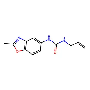 1-(2-methyl-1,3-benzoxazol-5-yl)-3-prop-2-enylurea structure