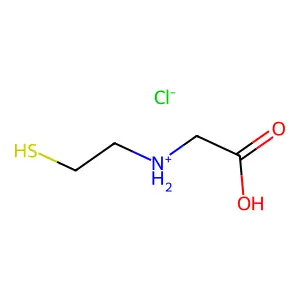 carboxymethyl(2-sulfanylethyl)azanium chloride structure
