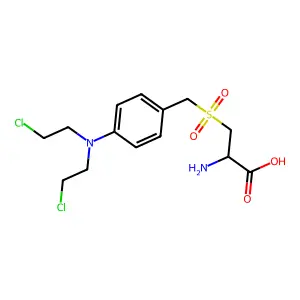 3-(p-(Bis(2-chloroethyl)amino)benzylsulfonyl)-L-alanine structure