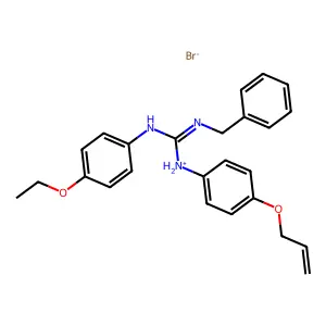 N-(p-Ethoxyphenyl)-N'-(p-allyloxyphenyl)-N''-benzyl guanidine hydrobromide structure