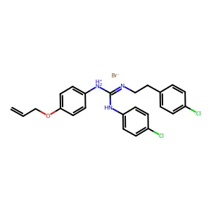 Guanidine, 1-(p-allyloxyphenyl)-3-(p-chlorophenethyl)-2-(p-chlorophenyl)-, hydrobromide structure