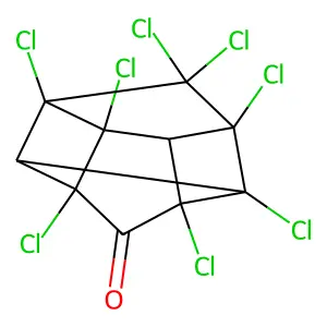 1,2,4,6,8,9,10,10-octachloropentacyclo[5.3.0.02,6.03,9.04,8]decan-5-one structure