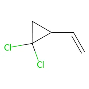 1,1-dichloro-2-ethenylcyclopropane structure