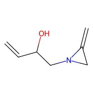 1-(2-methylideneaziridin-1-yl)but-3-en-2-ol structure