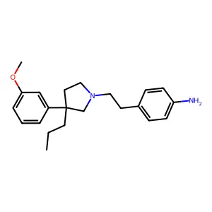 4-[2-[3-(3-methoxyphenyl)-3-propylpyrrolidin-1-yl]ethyl]aniline structure