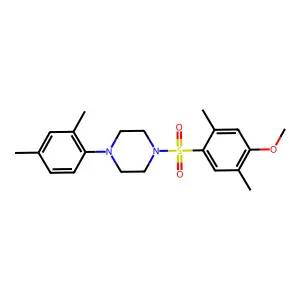 1-(2,4-dimethylphenyl)-4-(4-methoxy-2,5-dimethylphenyl)sulfonylpiperazine structure