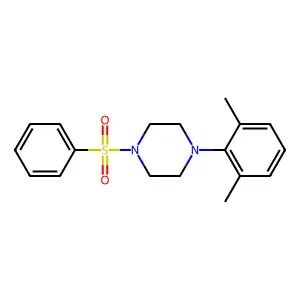 1-(2,6-dimethylphenyl)-4-(phenylsulfonyl)piperazine structure