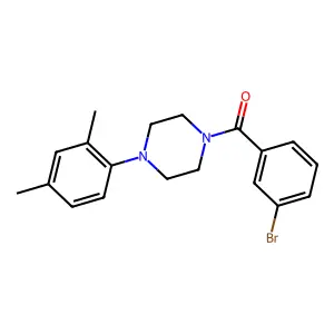 1-(3-bromobenzoyl)-4-(2,4-dimethylphenyl)piperazine structure