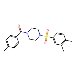 1-(3,4-dimethylbenzenesulfonyl)-4-(4-methylbenzoyl)piperazine structure