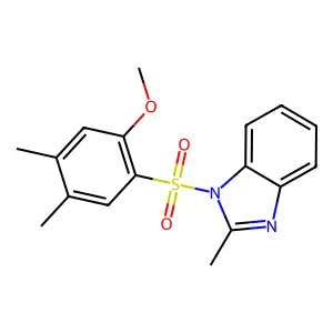 1-(2-methoxy-4,5-dimethylphenyl)sulfonyl-2-methylbenzimidazole structure