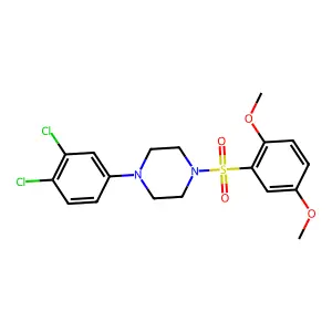 1-(3,4-dichlorophenyl)-4-[(2,5-dimethoxyphenyl)sulfonyl]piperazine structure
