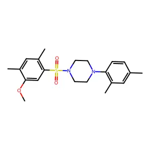 1-(2,4-dimethylphenyl)-4-(5-methoxy-2,4-dimethylphenyl)sulfonylpiperazine structure