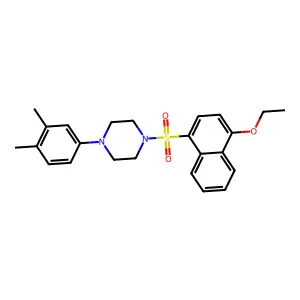 1-(3,4-dimethylphenyl)-4-[(4-ethoxynaphthalen-1-yl)sulfonyl]piperazine structure