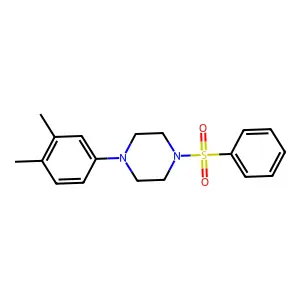 1-(3,4-dimethylphenyl)-4-(phenylsulfonyl)piperazine structure