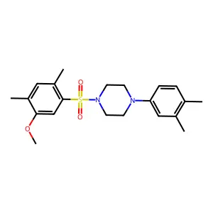 1-(3,4-dimethylphenyl)-4-(5-methoxy-2,4-dimethylphenyl)sulfonylpiperazine structure