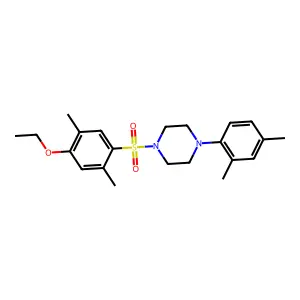 1-(2,4-dimethylphenyl)-4-(4-ethoxy-2,5-dimethylphenyl)sulfonylpiperazine structure