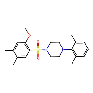 1-(2,6-dimethylphenyl)-4-(2-methoxy-4,5-dimethylphenyl)sulfonylpiperazine structure