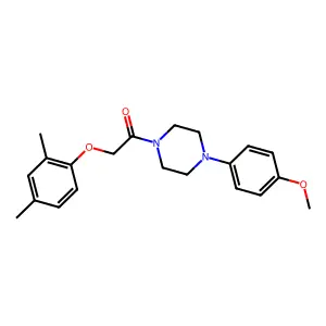 1-[(2,4-dimethylphenoxy)acetyl]-4-(4-methoxyphenyl)piperazine structure