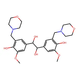 1,2-Bis(4-hydroxy-3-methoxy-5-(4-morpholinylmethyl)phenyl)-1,2-ethanediol structure