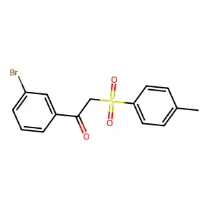 1-(3-bromophenyl)-2-(4-methylphenyl)sulfonylethanone structure