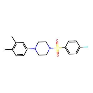 1-(3,4-dimethylphenyl)-4-(4-fluorophenyl)sulfonylpiperazine structure