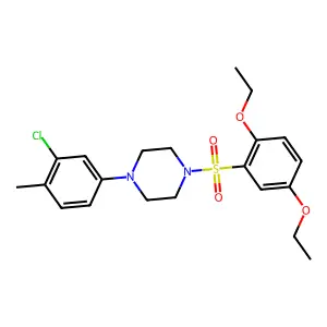 1-(3-chloro-4-methylphenyl)-4-(2,5-diethoxyphenyl)sulfonylpiperazine structure