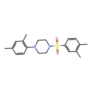 1-(2,4-dimethylphenyl)-4-(3,4-dimethylphenyl)sulfonylpiperazine structure