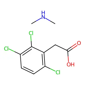 N-methylmethanamine2-(2,3,6-trichlorophenyl)acetic acid structure