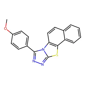 12-(4-methoxyphenyl)-16-thia-11,13,14-triazatetracyclo[8.6.0.02,7.011,15]hexadeca-1(10),2,4,6,8,12,14-heptaene structure
