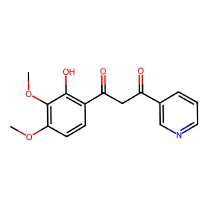 1-(2-hydroxy-3,4-dimethoxyphenyl)-3-pyridin-3-ylpropane-1,3-dione structure