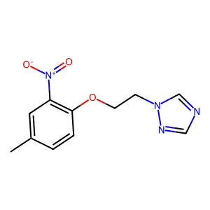 1-[2-(4-methyl-2-nitrophenoxy)ethyl]-1H-1,2,4-triazole structure