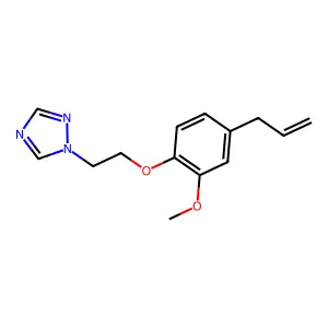 1-[2-(2-methoxy-4-prop-2-enylphenoxy)ethyl]-1,2,4-triazole structure