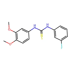1-(3,4-dimethoxyphenyl)-3-(3-fluorophenyl)thiourea structure